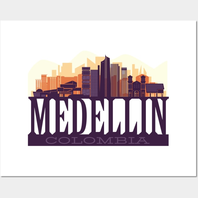 Medellin Colombia T-shirt Wall Art by EndlessAP